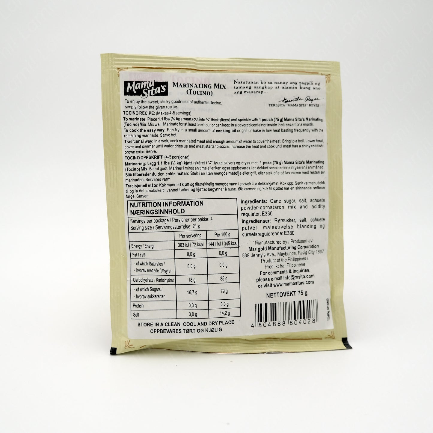 MAMASITAS Tocino Marinating mix 75g