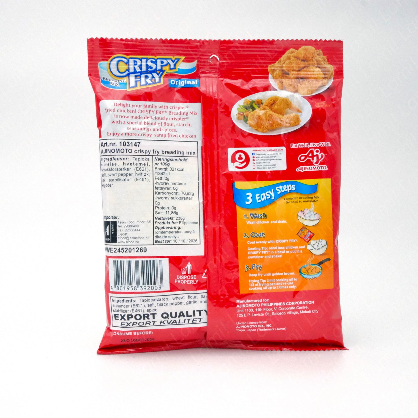AJINOMOTO Crispy fry breading mix 238g